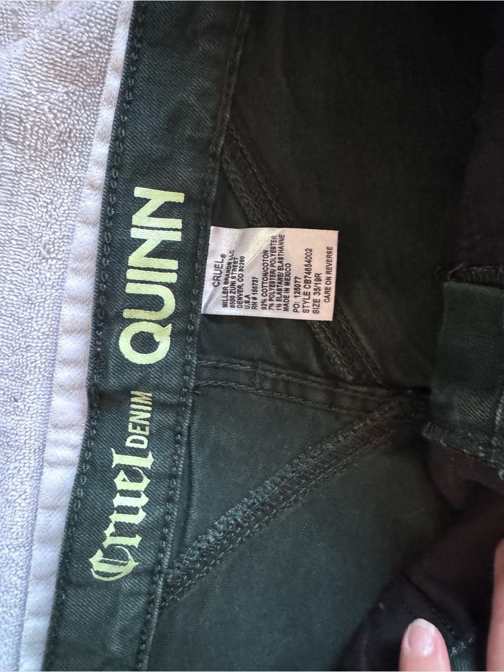 Cruel Girl Quinn High-Rise Jeans in Dark Green